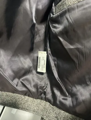 Chaqueta Zara Man Talla L Tweed Cuello Piel