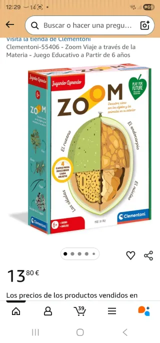 Juego educativo Clementoni ZOOM