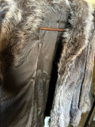 Abrigo de pelo natural marrón Talla M