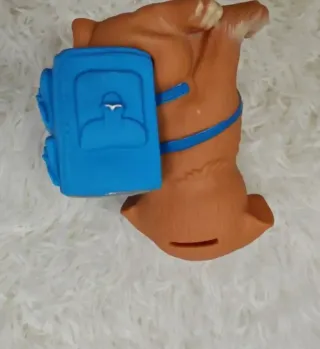 Portapenne a forma di zainetto blu