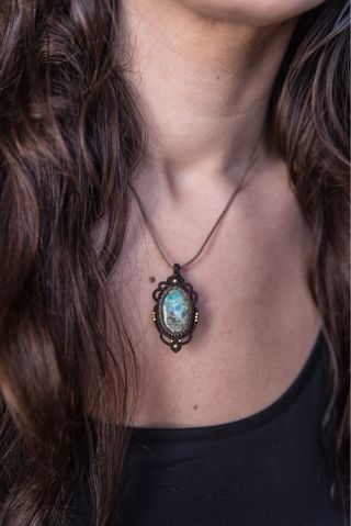 Collar Crisocola Hecho a Mano