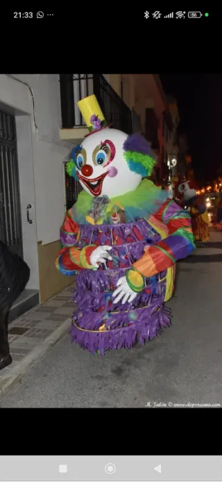 Disfraz payaso gigante adulto 1° premio