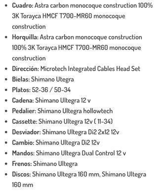 Bicicleta Basso Astra 105Di2 2024