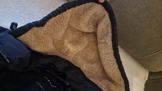 Parka acolchada Zara negra