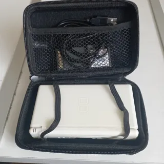 Nintendo DS Lite con custodia e caricabatterie