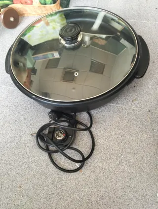 Plato pizza eléctrico con tapa