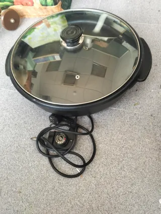 Plato pizza eléctrico con tapa