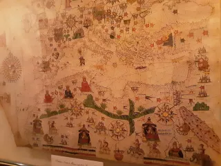 MAPA PORTULANO S.XVI CARTA D MAREAR Russus Jacobus