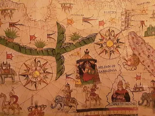 MAPA PORTULANO S.XVI CARTA D MAREAR Russus Jacobus