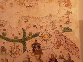 MAPA PORTULANO S.XVI CARTA D MAREAR Russus Jacobus