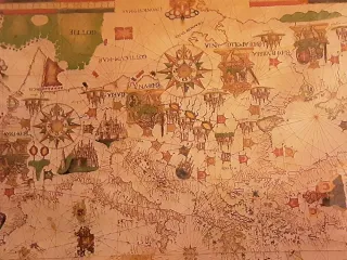 MAPA PORTULANO S.XVI CARTA D MAREAR Russus Jacobus