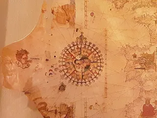 MAPA PORTULANO S.XVI CARTA D MAREAR Russus Jacobus