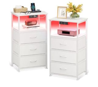 2 Mesitas Noche con puerto de USB