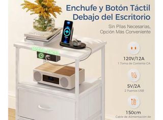 2 Mesitas Noche con puerto de USB