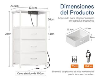 2 Mesitas Noche con puerto de USB