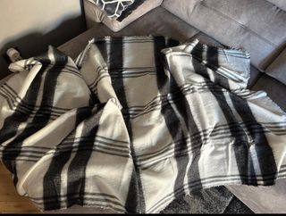 Pashmina Zara Cuadros Blanco y Negro