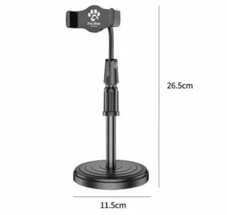 Supporto da tavolo nero per cellulare o tablet