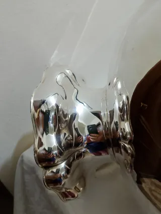 Centro tavola placcato argento e oro