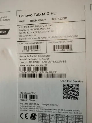 Tablet Lenovo M10 HD