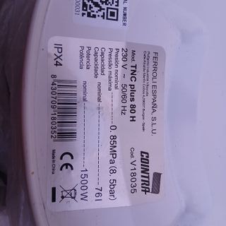 Termo Eléctrico Horizontal 80L