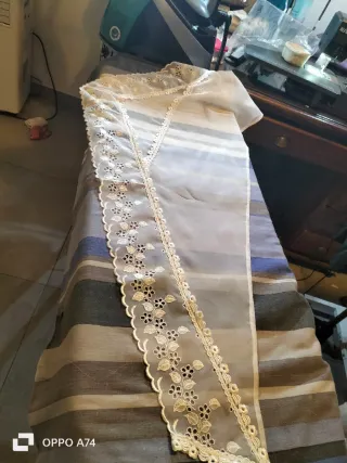 Pico y delantal fallera blanco