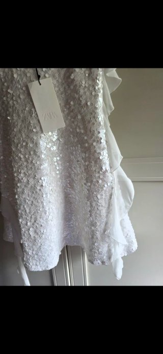Vestido corto lentejuelas Zara T/XS