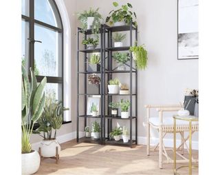 Estantería 6 niveles metal y madera