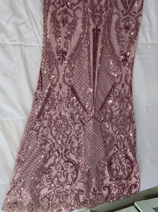 Vestido de fiesta lentejuelas y pedrería 1vez usad