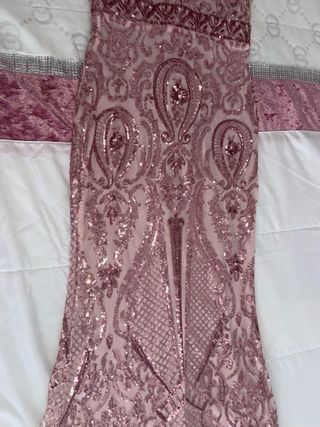 Vestido de fiesta lentejuelas y pedrería 1vez usad