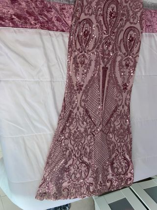 Vestido de fiesta lentejuelas y pedrería 1vez usad