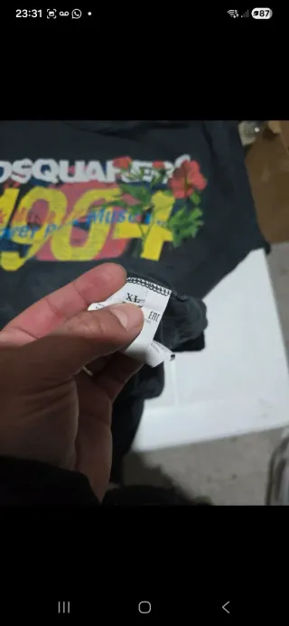 T-shirt Dsquared2 Uomo XL Nero