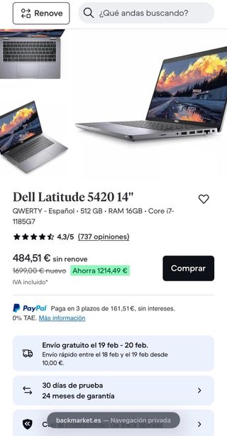 Dell Latitude 5420 i7 11Gen 16GB RAM 512GB SSD