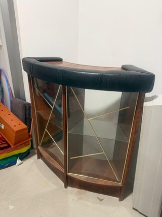 Vitrina Bar Madera y Cristal