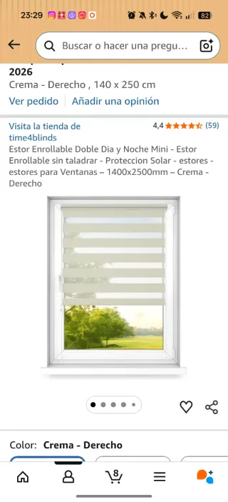 Store enrollables doble día y noche.