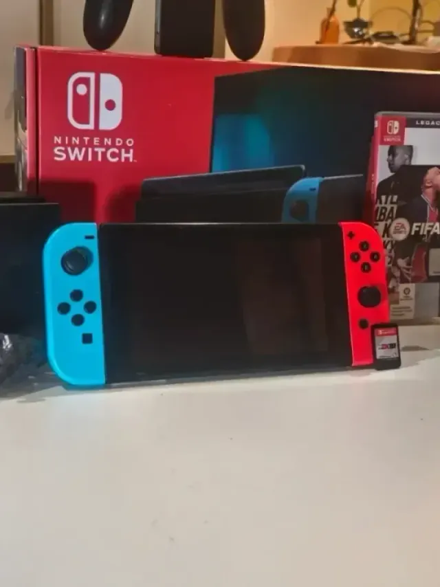 CON 2 JUEGOS Nintendo switch v2 con accesorios