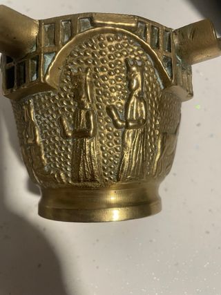 Cenicero Bronce Figuras Religiosas