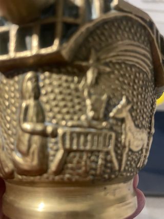 Cenicero Bronce Figuras Religiosas