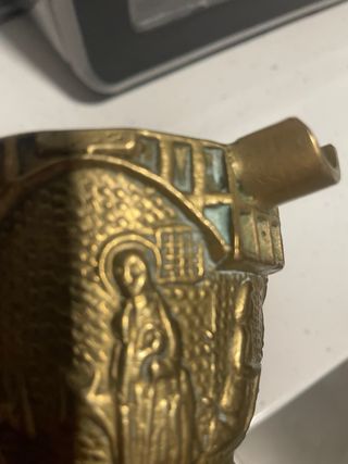 Cenicero Bronce Figuras Religiosas