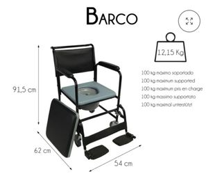 Silla de ruedas con orinal