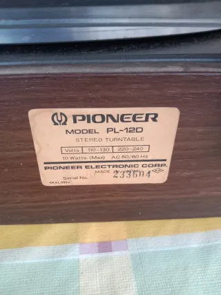 Giradischi vintage Pioneer anni '70