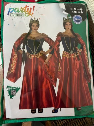 Disfraz Reina Medieval Atosa Talla XS