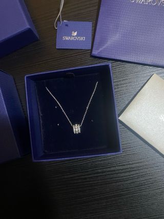 Collana Swarovski Argento e Bianco