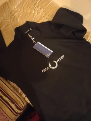 Sudadera Fred Perry Talla S Negra Nueva