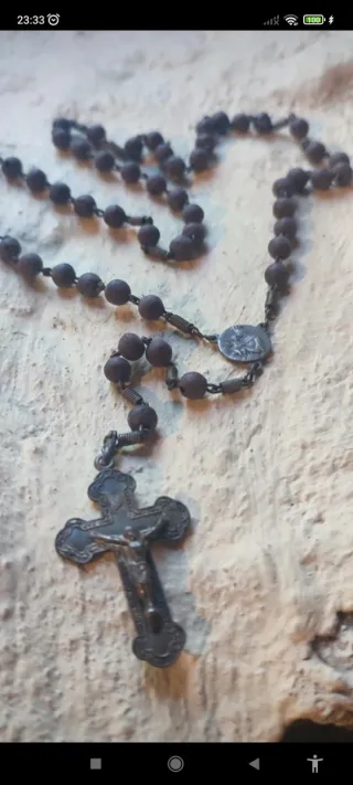 Colgante Rosario Antiguo Plata Real Ca