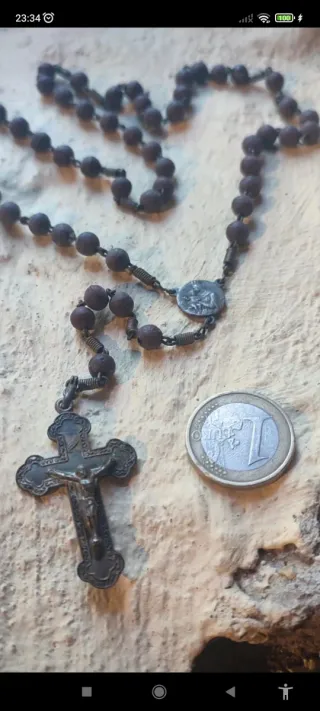 Colgante Rosario Antiguo Plata Real Ca