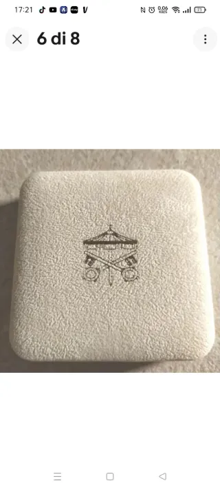 Moneta Vaticano 5€ 2005 Sede Vacante MMV Arg.925%