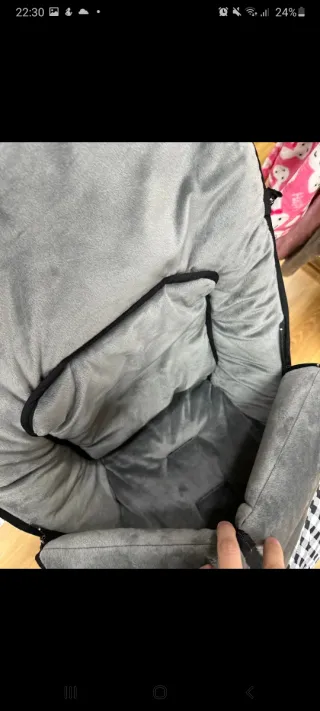 Saco impermeable cuadros silla paseo