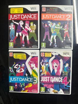 Lote 4 juegos Just Dance Wii (1, 2, 3, 4)
