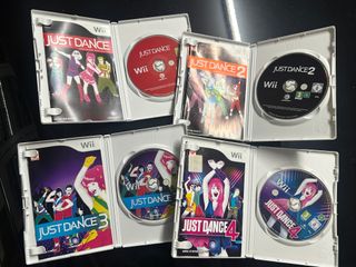 Lote 4 juegos Just Dance Wii (1, 2, 3, 4)
