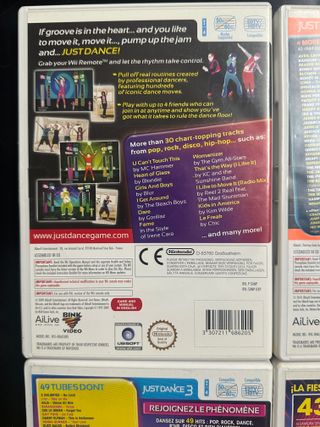 Lote 4 juegos Just Dance Wii (1, 2, 3, 4)